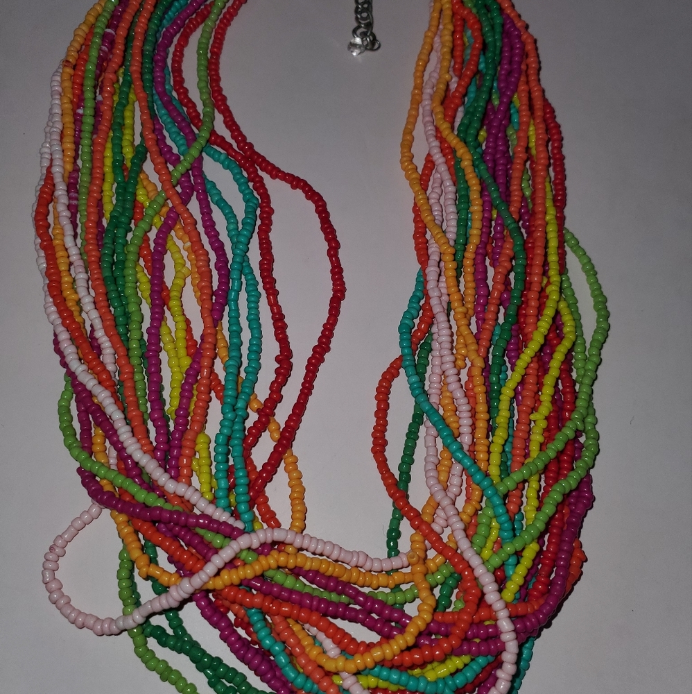 Chunky Statement Beaded Necklace